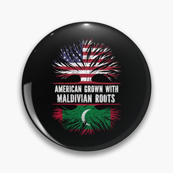 Item preview, American Grown with Maldivian Roots USA Flag designed and sold by CosmoKitsch.
