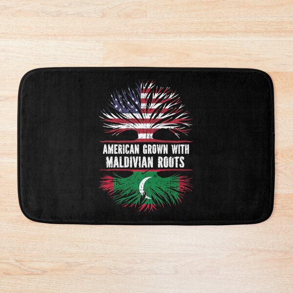 Item preview, American Grown with Maldivian Roots USA Flag designed and sold by CosmoKitsch.