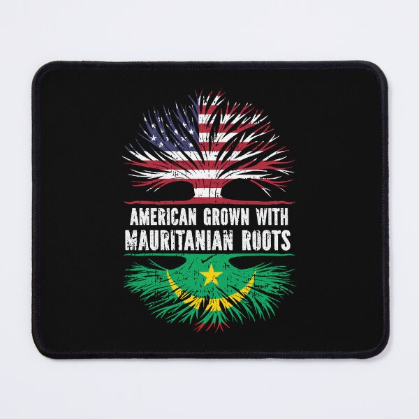 Item preview, American Grown with Mauritanian Roots USA Flag designed and sold by CosmoKitsch.