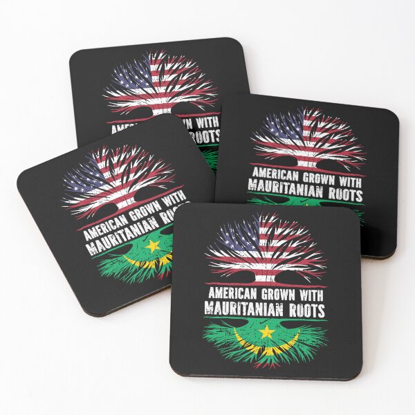 Item preview, American Grown with Mauritanian Roots USA Flag designed and sold by CosmoKitsch.