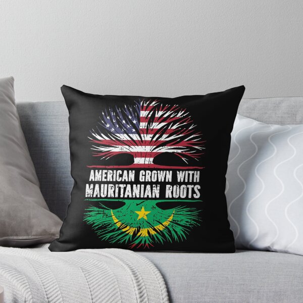 Item preview, American Grown with Mauritanian Roots USA Flag designed and sold by CosmoKitsch.