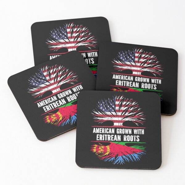 Item preview, American Grown with Eritrean Roots USA Flag designed and sold by CosmoKitsch.
