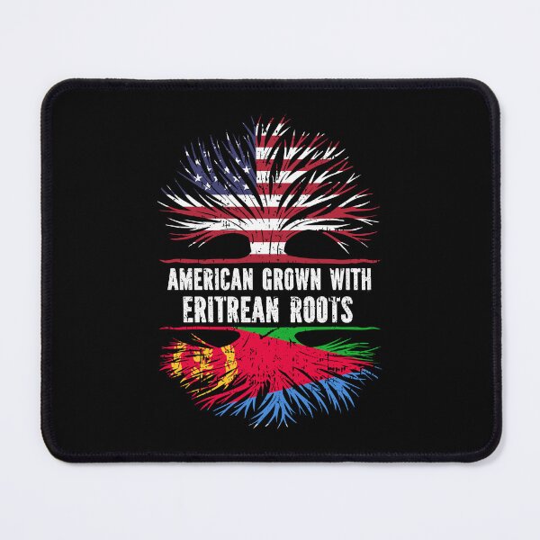 Item preview, American Grown with Eritrean Roots USA Flag designed and sold by CosmoKitsch.