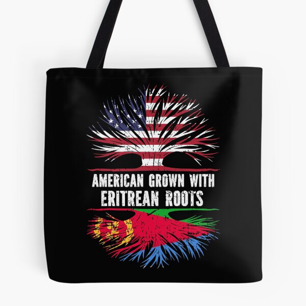 Item preview, American Grown with Eritrean Roots USA Flag designed and sold by CosmoKitsch.