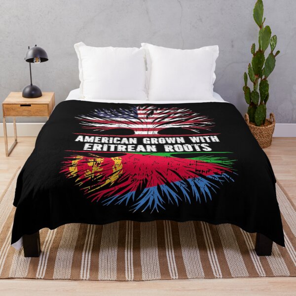 Item preview, American Grown with Eritrean Roots USA Flag designed and sold by CosmoKitsch.