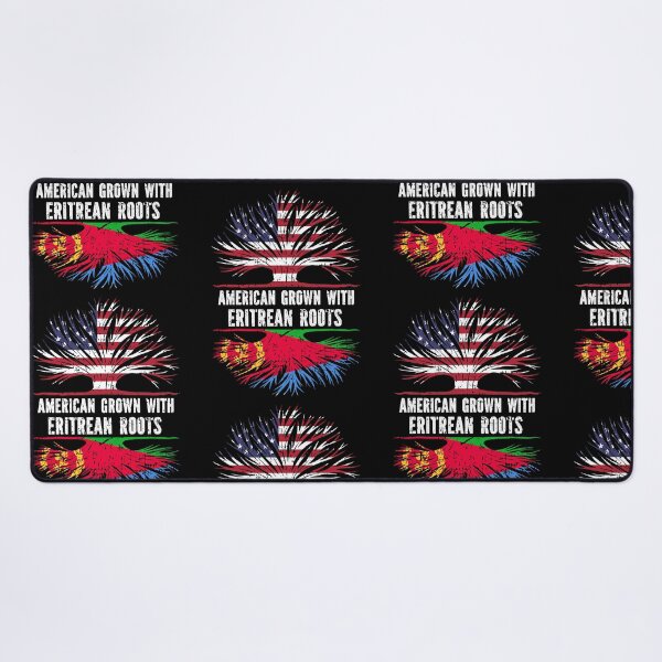 Item preview, American Grown with Eritrean Roots USA Flag designed and sold by CosmoKitsch.