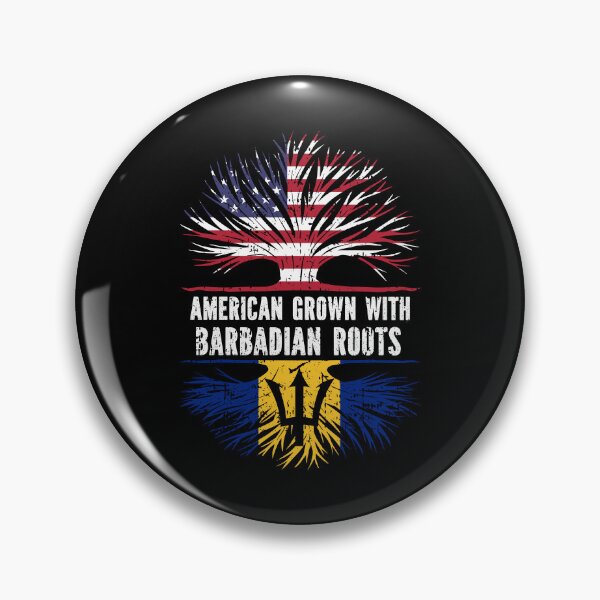 Item preview, American Grown with Barbadian Roots USA Flag designed and sold by CosmoKitsch.