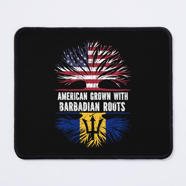 Item preview, American Grown with Barbadian Roots USA Flag designed and sold by CosmoKitsch.