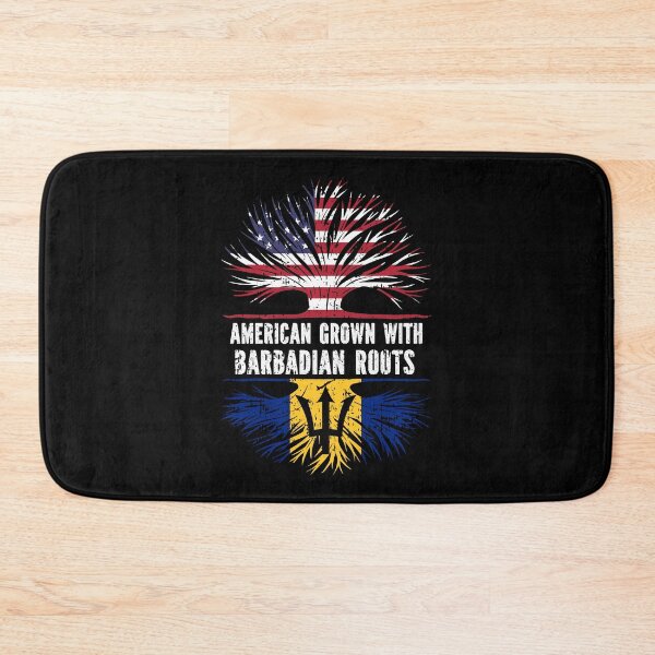 Item preview, American Grown with Barbadian Roots USA Flag designed and sold by CosmoKitsch.