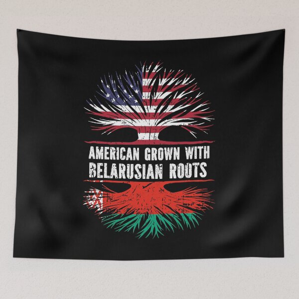 Item preview, American Grown with Belarusian Roots USA Flag designed and sold by CosmoKitsch.