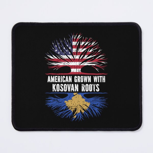 Item preview, American Grown with Kosovan Roots USA Flag designed and sold by CosmoKitsch.