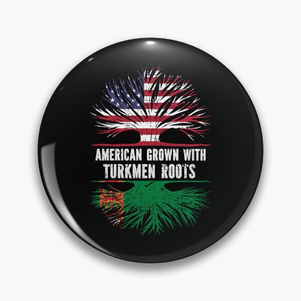 Item preview, American Grown with Turkmen Roots USA Flag designed and sold by CosmoKitsch.