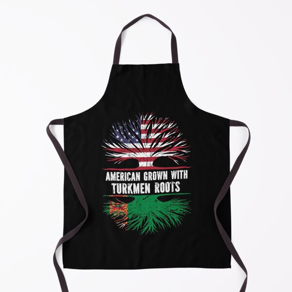 Item preview, American Grown with Turkmen Roots USA Flag designed and sold by CosmoKitsch.