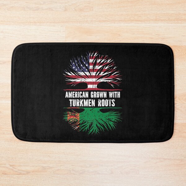 Item preview, American Grown with Turkmen Roots USA Flag designed and sold by CosmoKitsch.