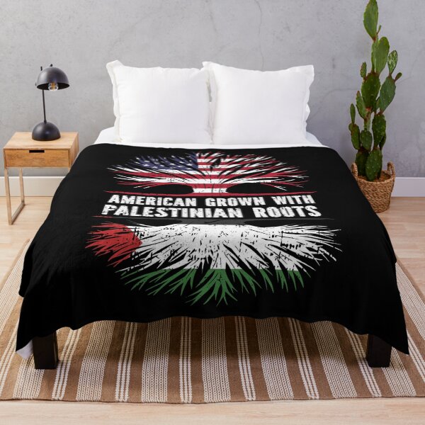 Item preview, American Grown with Palestinian Roots USA Flag designed and sold by CosmoKitsch.