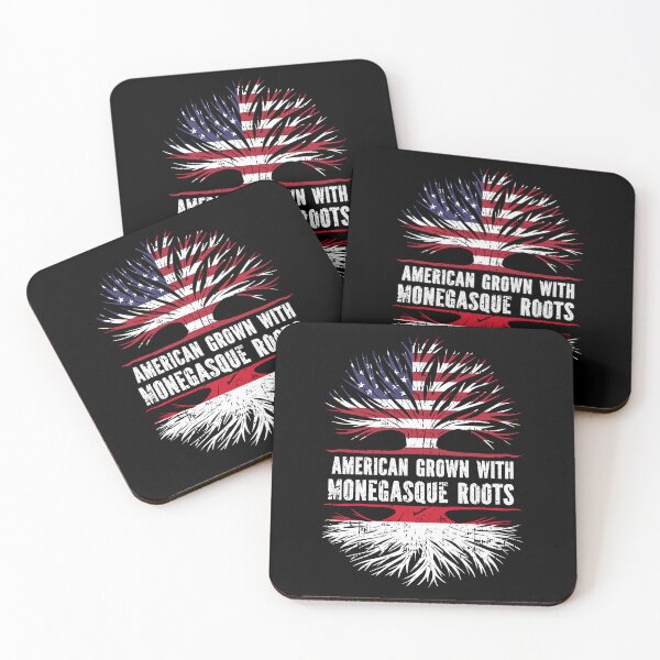 Item preview, American Grown with Monegasque Roots USA Flag designed and sold by CosmoKitsch.