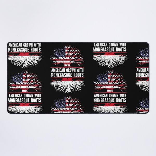 Item preview, American Grown with Monegasque Roots USA Flag designed and sold by CosmoKitsch.