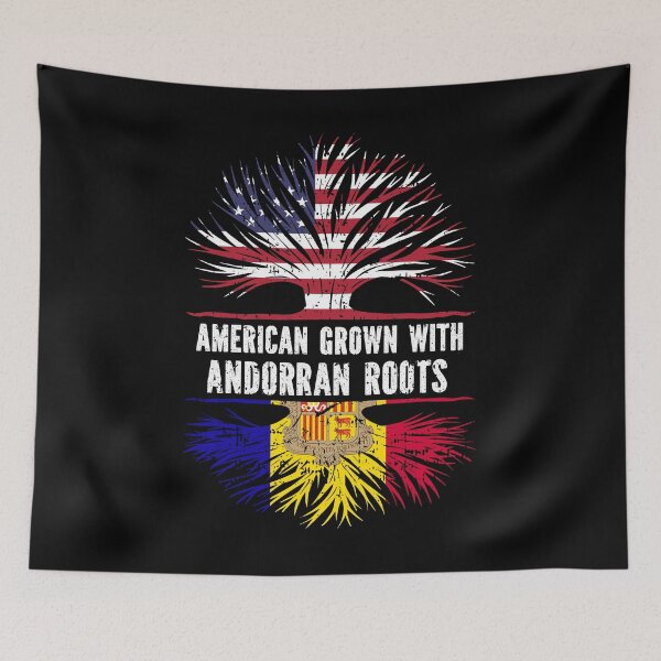 Item preview, American Grown with Andorran Roots USA Flag designed and sold by CosmoKitsch.