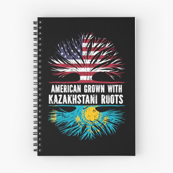 Item preview, American Grown with Kazakhstani Roots USA Flag designed and sold by CosmoKitsch.