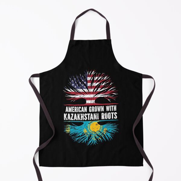 Item preview, American Grown with Kazakhstani Roots USA Flag designed and sold by CosmoKitsch.