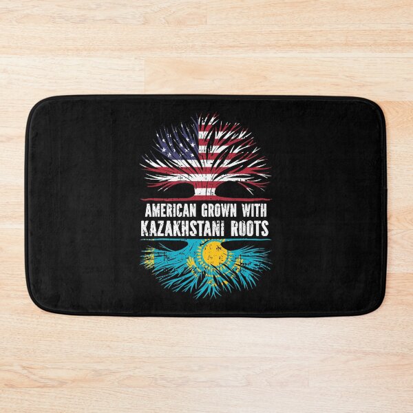 Item preview, American Grown with Kazakhstani Roots USA Flag designed and sold by CosmoKitsch.