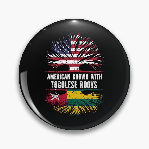 Item preview, American Grown with Togolese Roots USA Flag designed and sold by CosmoKitsch.