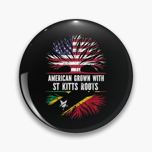 Item preview, American Grown with St Kitts Roots USA Flag designed and sold by CosmoKitsch.