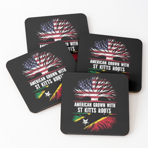 Item preview, American Grown with St Kitts Roots USA Flag designed and sold by CosmoKitsch.