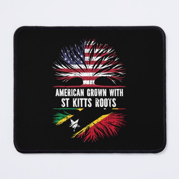Item preview, American Grown with St Kitts Roots USA Flag designed and sold by CosmoKitsch.