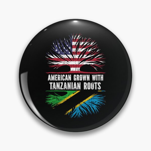 Item preview, American Grown with Tanzanian Roots USA Flag designed and sold by CosmoKitsch.