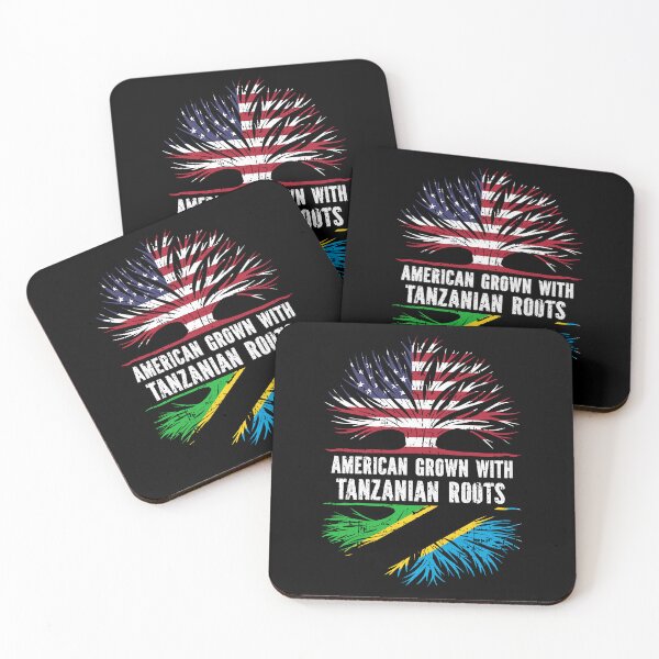 Item preview, American Grown with Tanzanian Roots USA Flag designed and sold by CosmoKitsch.
