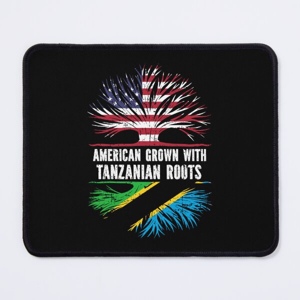 Item preview, American Grown with Tanzanian Roots USA Flag designed and sold by CosmoKitsch.