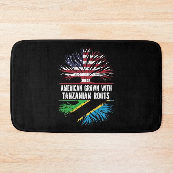 Item preview, American Grown with Tanzanian Roots USA Flag designed and sold by CosmoKitsch.
