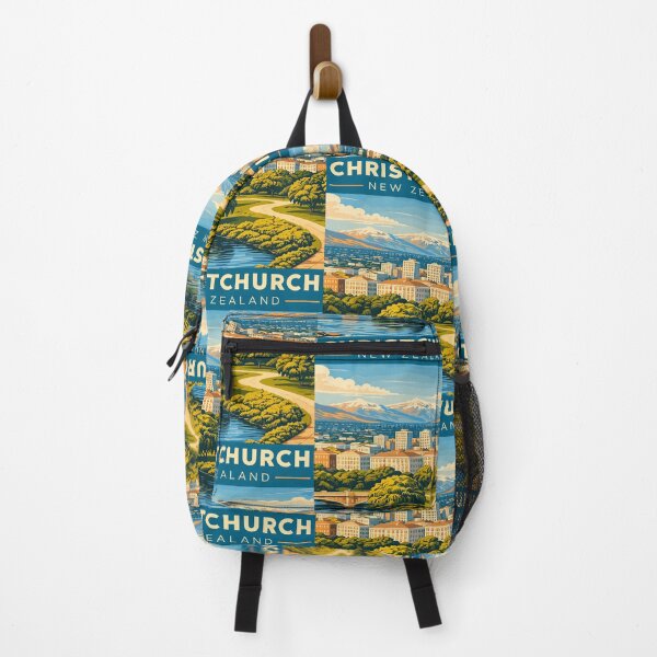 Item preview, Christchurch in New Zealand Vintage Art Travel Landscape designed and sold by MaateoDesign.