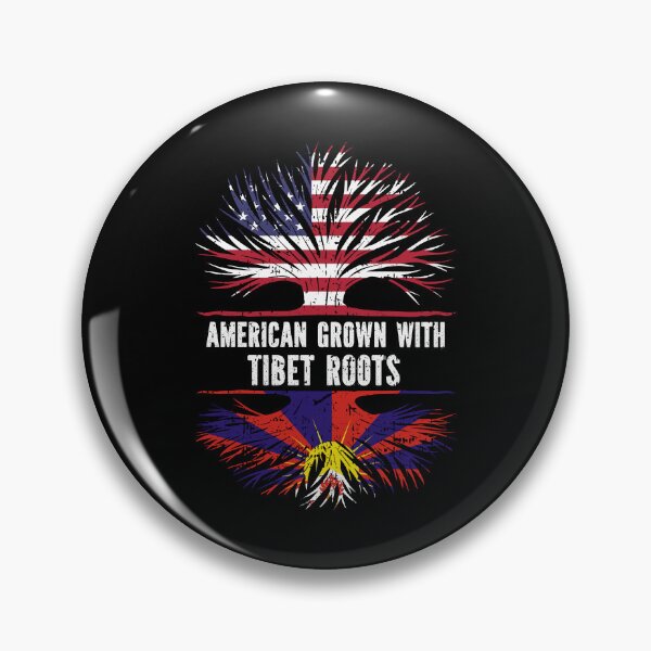Item preview, American Grown with Tibet Roots USA Flag designed and sold by CosmoKitsch.