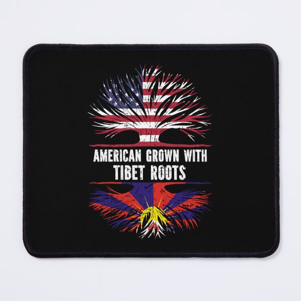 Item preview, American Grown with Tibet Roots USA Flag designed and sold by CosmoKitsch.