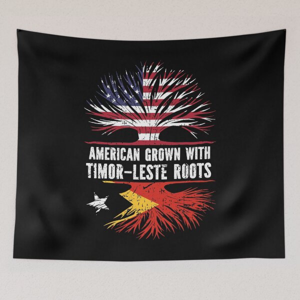 Item preview, American Grown with Timor-Leste Roots USA Flag designed and sold by CosmoKitsch.
