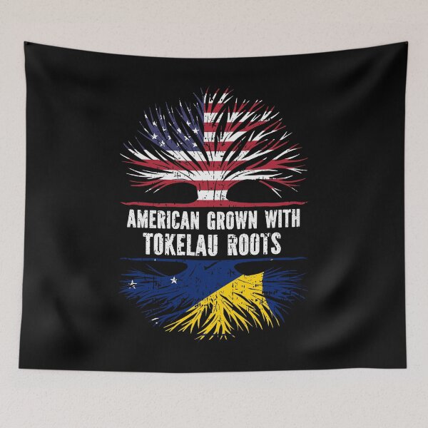 Item preview, American Grown with Tokelau Roots USA Flag designed and sold by CosmoKitsch.