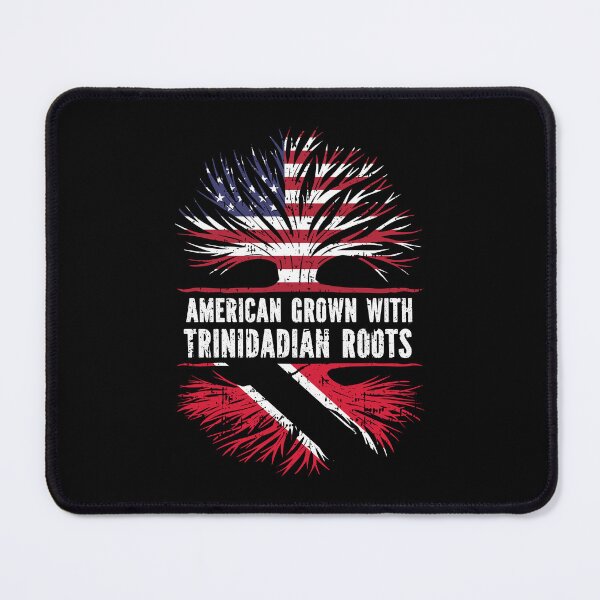 Item preview, American Grown with Trinidadian Roots USA Flag designed and sold by CosmoKitsch.