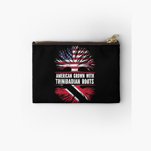 Item preview, American Grown with Trinidadian Roots USA Flag designed and sold by CosmoKitsch.