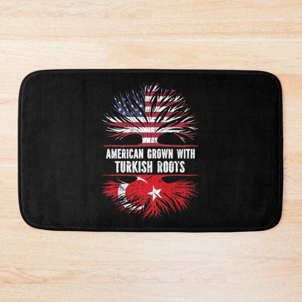 Item preview, American Grown with Turkish Roots USA Flag designed and sold by CosmoKitsch.