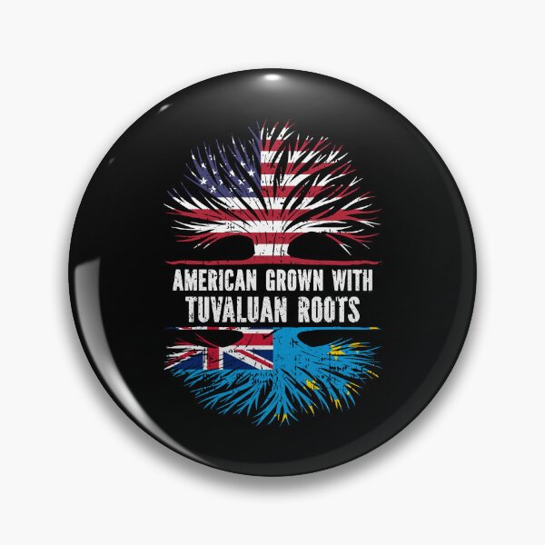 Item preview, American Grown with Tuvaluan Roots USA Flag designed and sold by CosmoKitsch.