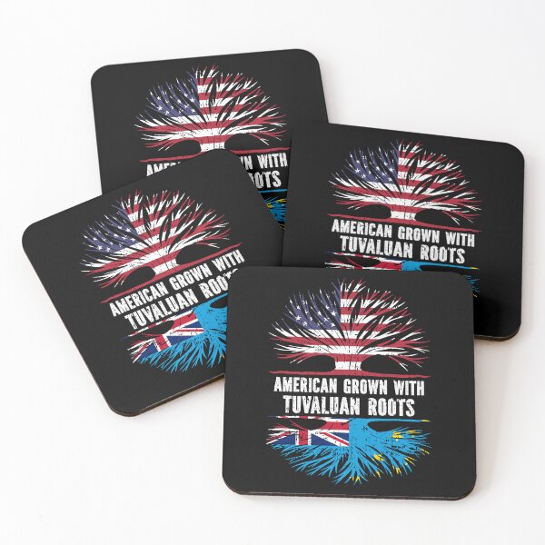 Item preview, American Grown with Tuvaluan Roots USA Flag designed and sold by CosmoKitsch.