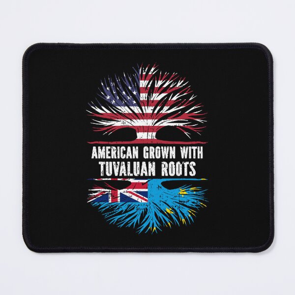 Item preview, American Grown with Tuvaluan Roots USA Flag designed and sold by CosmoKitsch.