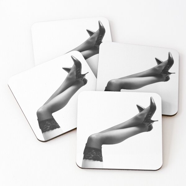 Item preview, Get a leg up funny woman in stockings black and white photograph designed and sold by Astrid Arkhangelsky.