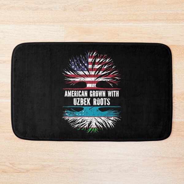 Item preview, American Grown with Uzbek Roots USA Flag designed and sold by CosmoKitsch.