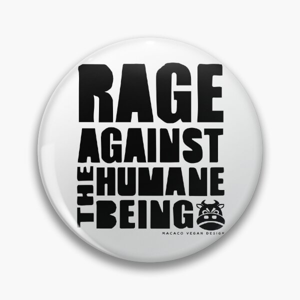 Item preview, 'Rage Againsts The Machine' vegan style! - Black lettering designed and sold by Macaco-Vegan-Design.