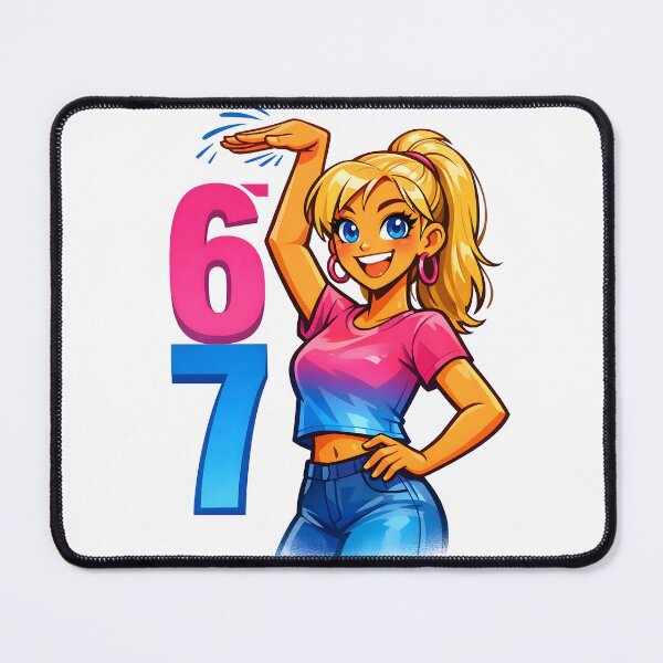 Item preview, 67 Funny Height Meme Print – Modern Pop Culture Illustration designed and sold by Echo Trend Prints.