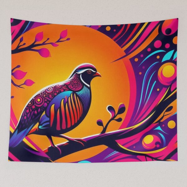 Item preview, Vibrant Partridge – Whimsical Nature Artwork designed and sold by Dogandesighn.