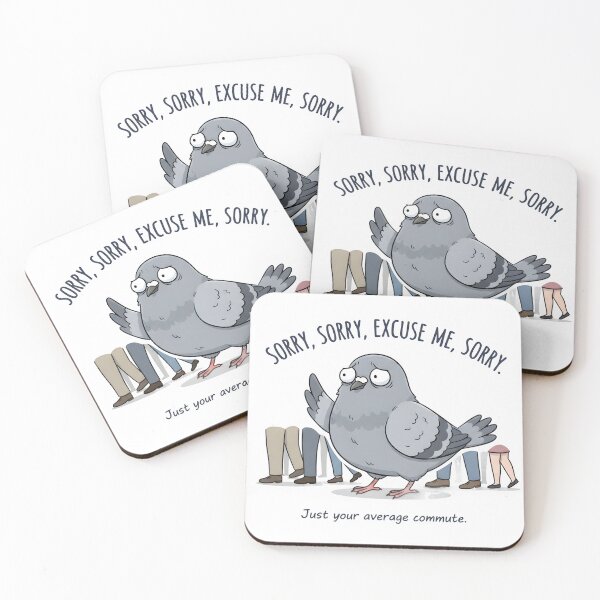 Item preview, Funny Apology Pigeon Meme Just Your Average Commute. designed and sold by The-T-In-Retro.